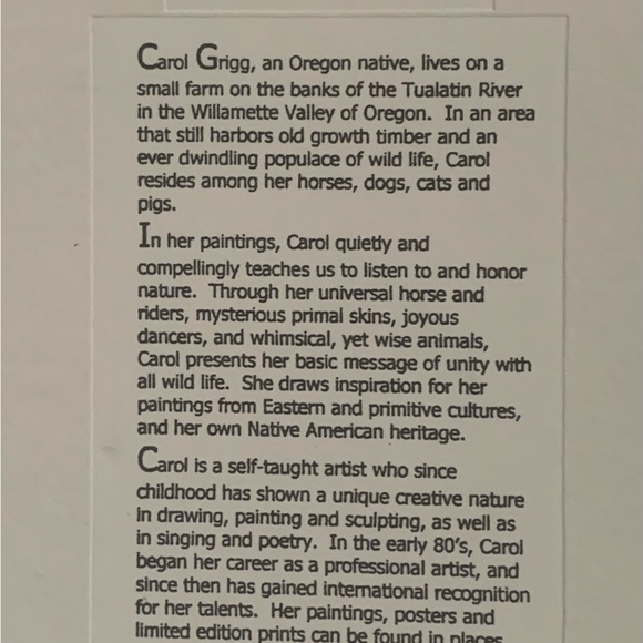 ARTIST CAROL GRIGG NATIVE AMERICAN (8 x 10) PRINTS - Picture 13 of 14